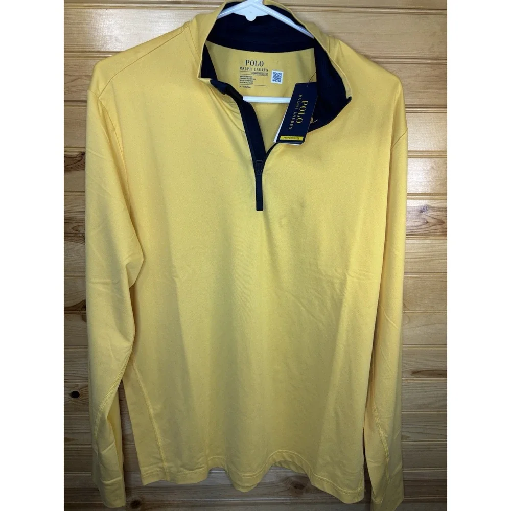 Polo Ralph Lauren Performance 1/4 Zip Wicking Pullover Mens Medium NWT $125 READ